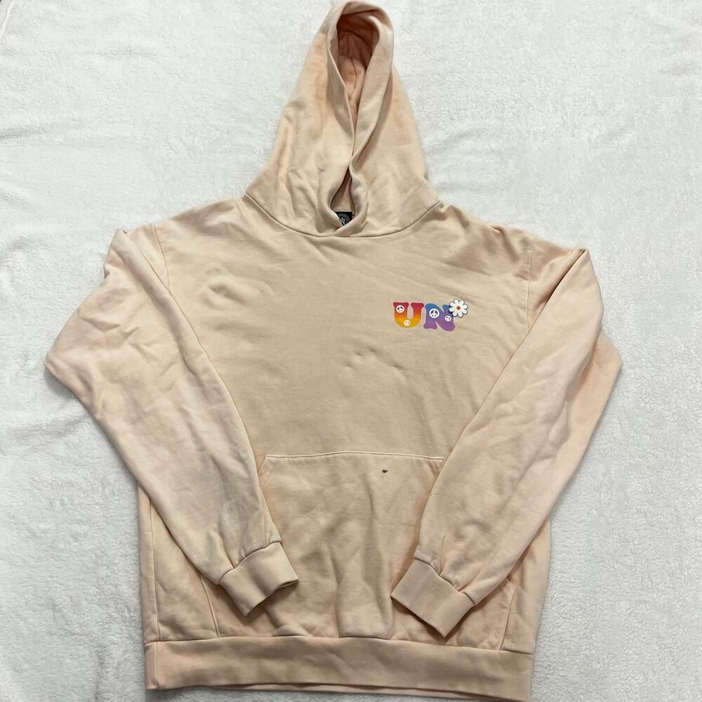 Urban-outfitters Men's Cream and Tan Hoodie